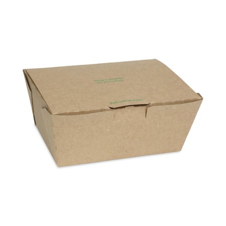 PACTIV EVERGREEN EarthChoice Tamper Evident OneBox Paper Box, 6.54 x 4.5 x 3.25, Kraft, PK160, 160PK NOB03KECTE